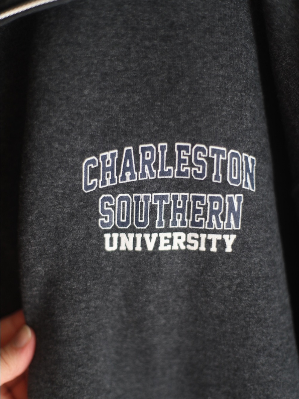 Charcoal Quarter-Zip Charleston Southern University Pullover Sweatshirt XL - Picture 4 of 6